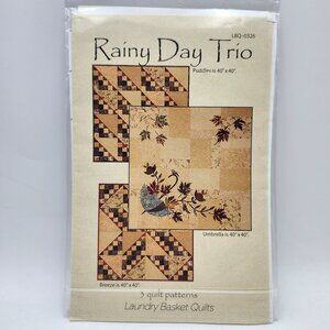 Laundry Basket Quilts Rainy Day Trio Patterns 3 Designs Puddles Breeze Umbrella